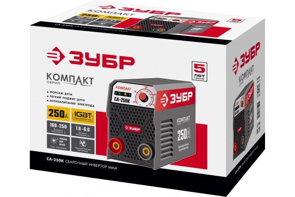 Инверторный сварочный аппарат ЗУБР СА-250К Инверторный сварочный аппарат ЗУБР СА-250К