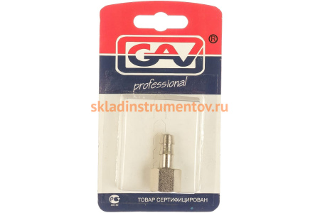 Переходник F1/4" - ёлочка (8 мм; блистер) 1227/2 GAV 38961