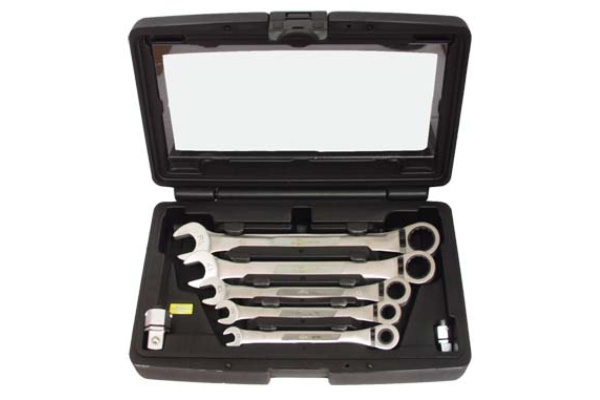 Кейс для 5 комбинированных ключей с храповым механизмом AIST K00105 00-00019104