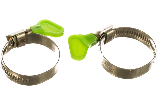 Металлические, червячные хомуты СИБРТЕХ 32-44мм, ширина 12мм, W4, с ключом, 2шт 476533