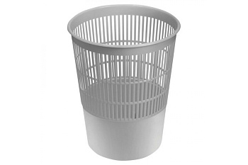 Корзина для бумаг BRAUBERG сетчатая, 14 литров, серая 237004