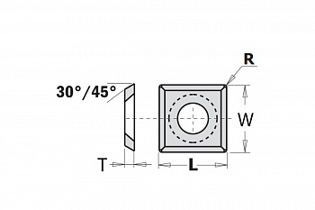 Нож твердосплавный k1920 (12x12x1.5 мм; 35 градусов; r=0.5) CMT 790.120.20