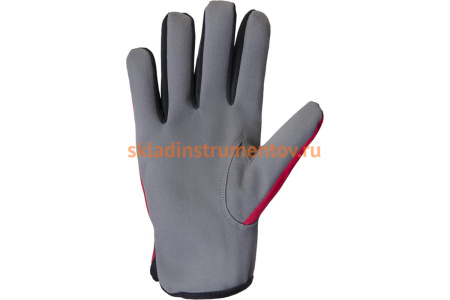 Трикотажные перчатки Jeta Safety Winter Motor с утепленной подкладкой, красный/белый JLE625-10/XL Трикотажные перчатки Jeta Safety Winter Motor с утепленной подкладкой, красный/белый JLE625-10/XL