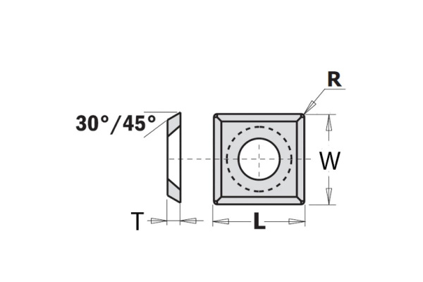 Нож твердосплавный k1920 (12x12x1.5 мм; 35 градусов; r=0.5) CMT 790.120.20