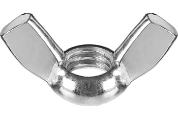 Гайка ЗУБР DIN 315 барашковая, M10, 2 шт, оцинкованная, 303736-10