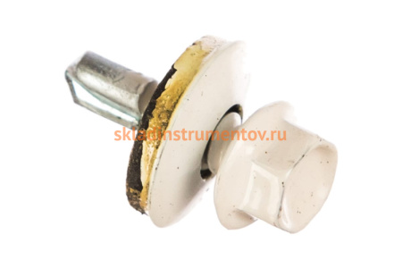 Кровельные саморезы ЗУБР СКМ RAL 9003 белый, 19 x 5.5 мм, 500 шт 4-300315-55-019-9003