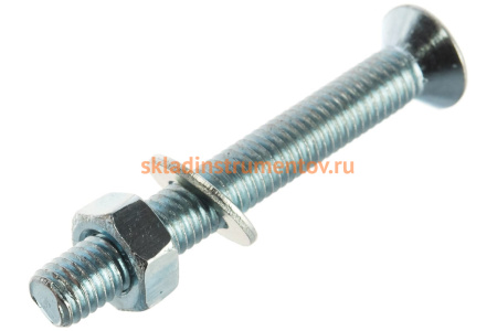 Винт ЗУБР DIN965 в комплекте с гайкой DIN934 12 шт 303456-05-040