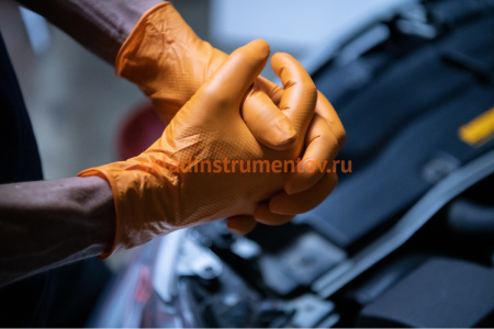 Нескользящие одноразовые перчатки Jeta Safety JSN NATRIX оранжевые, размер XXL JSN 50 NATRIX OR 11