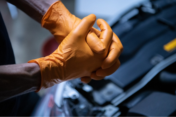 Нескользящие одноразовые перчатки Jeta Safety JSN NATRIX оранжевые, размер XXL JSN 50 NATRIX OR 11