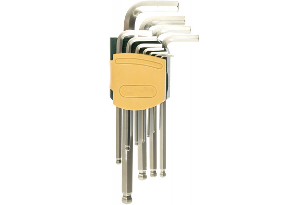 Набор ключей Г-образные 6-гранные длинные с шаром, 11 предметов ROCKFORCE RF-5116LB