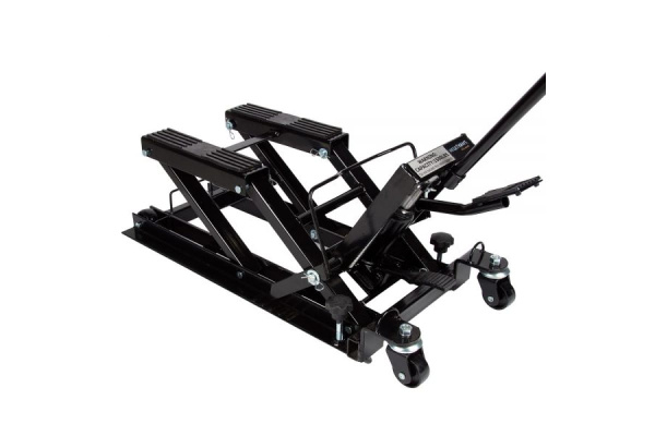 Подкатной гидравлический мотодомкрат WIEDERKRAFT 700 кг, 430 мм WDK-86101