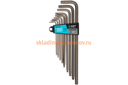 Набор Г-образных ключей TORX с отверстием под штифт 9 предметов AIST 1054309TT 00-00017262