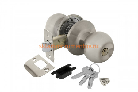 Ручка защелка AJAX 6082 SN-E кл./фик. мат. никель 39539