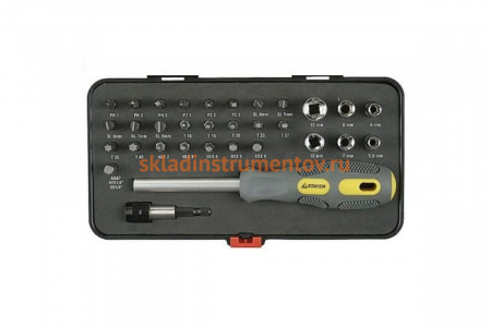 Отвертка MAX-GRIP в наборе с битами и торцевыми головками STAYER 25927-H32 G