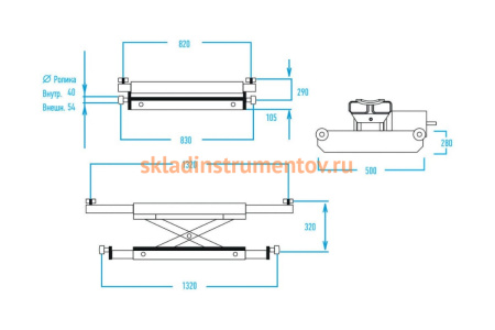 Пневмогидравлическая траверса 2 т NORDBERG 422TA