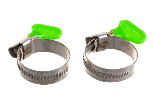 Металлические, червячные хомуты СИБРТЕХ 20-35мм, ширина 12мм, W4, с ключом, 2шт 476523