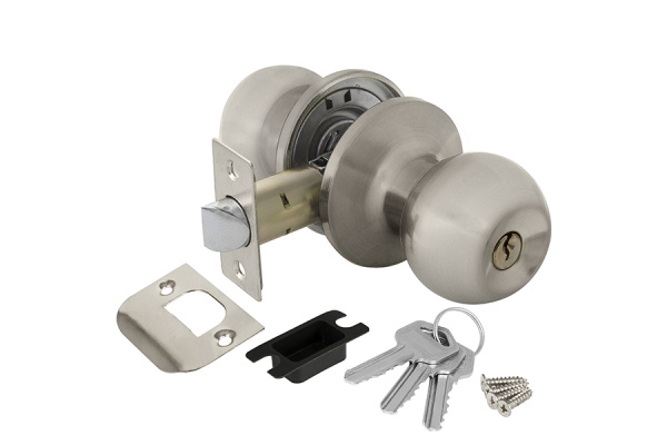 Ручка защелка AJAX 6082 SN-E кл./фик. мат. никель 39539