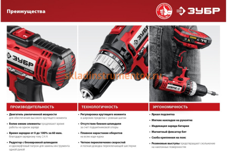 Дрель-шуруповер ЗУБР ДШЛ-145-21