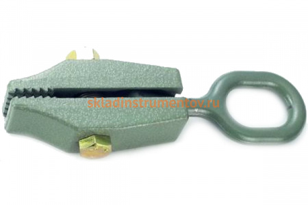 Зелёный, плоскогубый зажим для кузовных работ, захват S=32мм, с рым-болтом, нагрузка 5т FORCE 9M1601