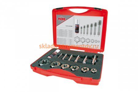 Набор метчиков и плашек Ruko G 1/8-1.0 HSS-G 13пр 245059