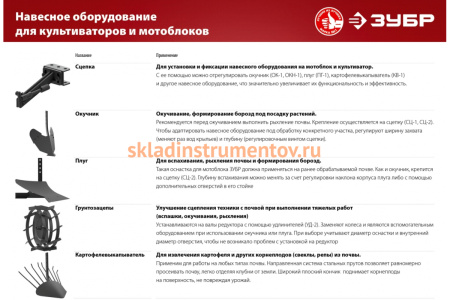 Картофелевыкапыватель КВ-1 для мотоблоков без сцепки ЗубрКВ-1