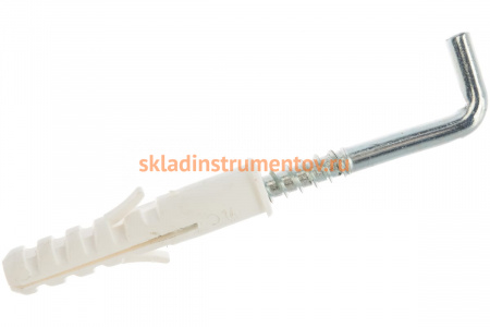 Распорный дюбель Зубр МАСТЕР с шурупом-крюком, 12 х 60 / 8 х 85 мм, 30 шт 30675-12-60