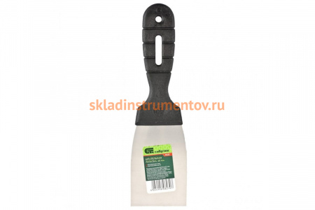 Шпательная лопатка из нержавеющей стали, 60 мм, пластмассовая ручка СИБРТЕХ 85432