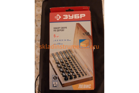 Набор змеевидных сверл по дереву (6 шт.) ЗУБР 2948-235-H6