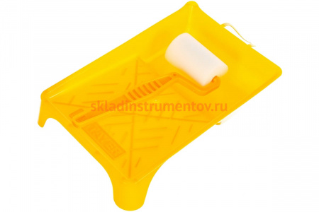 Валик STAYER ПОРОЛОН МИНИ в наборе с ванночкой, 50мм 0544-05