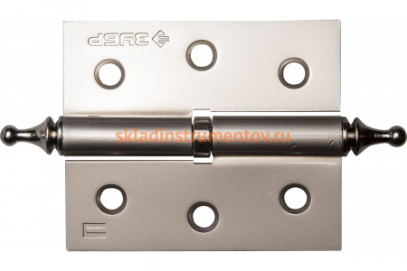 Дверная разъемная петля Зубр Эксперт 1 подшипник цвет матовая никель PN левая с крепежом 75x63x2.5 мм 2 шт. 37605-075-4L