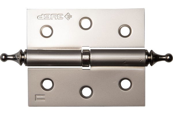 Дверная разъемная петля Зубр Эксперт 1 подшипник цвет матовая никель PN левая с крепежом 75x63x2.5 мм 2 шт. 37605-075-4L