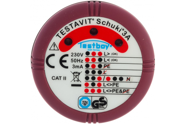 Розеточный тестер TESTBOY TESTAVIT Schuki 3A