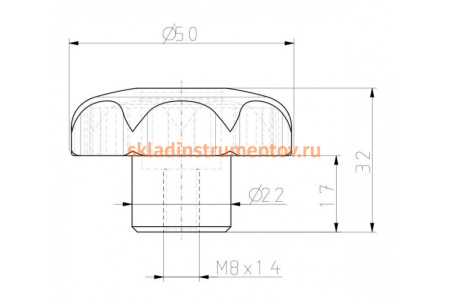 Звездообразная рукоятка KIPP K0155.5081