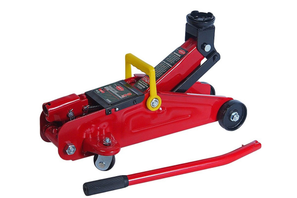 Гидравлический подкатной домкрат ROCKFORCE 2т высподъема 128-320мм, пласт. кейс RF-TA82008