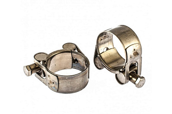 Металлические хомуты СИБРТЕХ, силовые, 32-35мм, ширина 20мм, шарнирный, W4, 2шт 475193