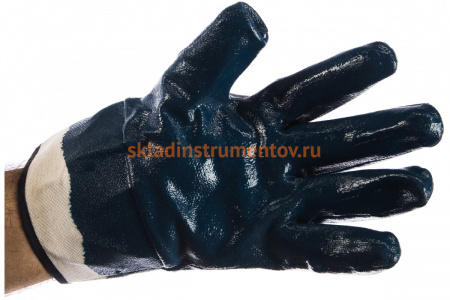 Защитные перчатки с нитриловым покрытием JetaSafety JN069/L