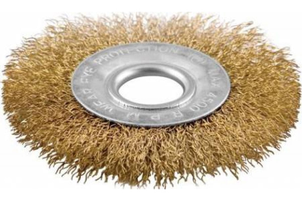 Корщетка дисковая прямая латунированная 125 мм КУРС 39025