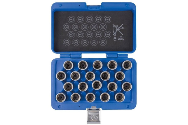 Набор насадок для монтажа/демонтажа секреток колес BMW 20 предметов KING TONY 9BW0220