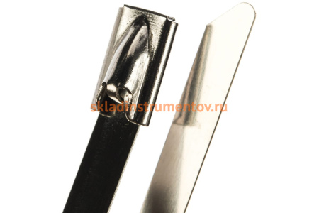 Хомуты СИБРТЕХ, 100 х 4,6 мм, нержавеющая сталь, 50 шт 45592