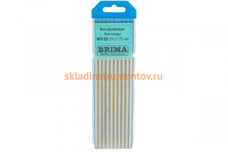 Электроды вольфрамовые WY-20 (10 шт; 4х175 мм) BRIMA 0009141