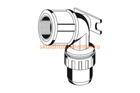 Муфта угловая с креплением "ШиреФит" (20 мм; 1") для трубопровода Зубр 51468-20-1/2