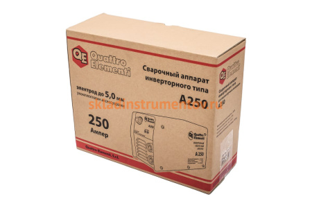 Инверторный аппарат электродной сварки QUATTRO ELEMENTI A 250 248-542 Инверторный аппарат электродной сварки QUATTRO ELEMENTI A 250 248-542