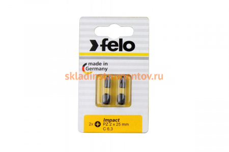 Бита крестовая ударная серия Impact 2 шт, PZ2X25 Felo 02102241
