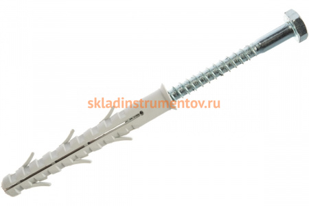 Рамный дюбель ЗУБР Профессионал нейлоновый с шурупом 10 x 80 мм 50 шт. 4-301475-10-080