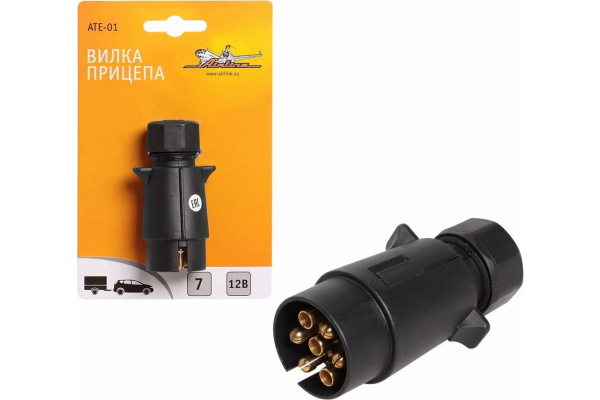 Вилка прицепа Airline 7 контактов пластик ATE-01