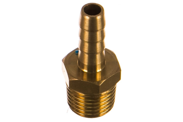 Штуцер пневматический (1/4"M - елочка 6 мм) ЭВРИКА ER-MH04/04