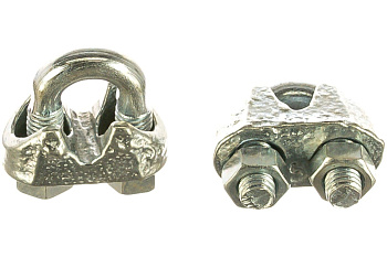 ЗУБР Зажим троса DIN 741, 5мм, 2 шт, оцинкованный, Профессионал 304416-05 ЗУБР Зажим троса DIN 741, 5мм, 2 шт, оцинкованный, Профессионал 304416-05