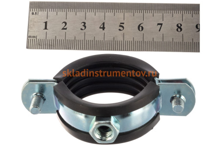 Трубный хомут с гайкой ЗУБР 1 1/4", 8 штук, оцинкованный 37850-40-45