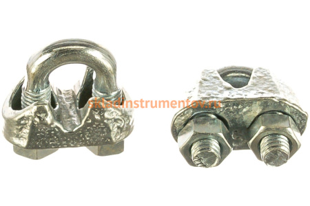 ЗУБР Зажим троса DIN 741, 5мм, 2 шт, оцинкованный, Профессионал 304416-05 ЗУБР Зажим троса DIN 741, 5мм, 2 шт, оцинкованный, Профессионал 304416-05