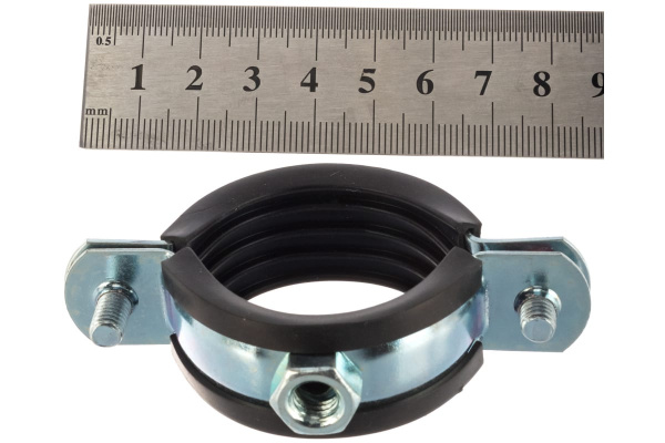 Трубный хомут с гайкой ЗУБР 1 1/4", 8 штук, оцинкованный 37850-40-45